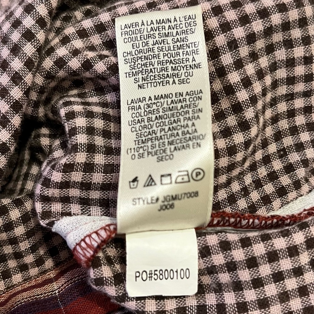 Juicy Couture Red Plaid Button-Up Shirt Dress size 4 - Picture 10 of 15